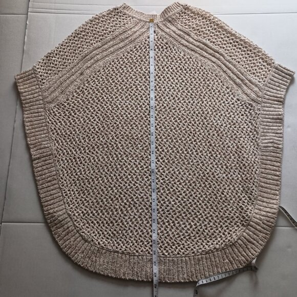 TALBOT’S Open Knit Tan Oversized Poncho Women’s Size XS NWT - Picture 12 of 14